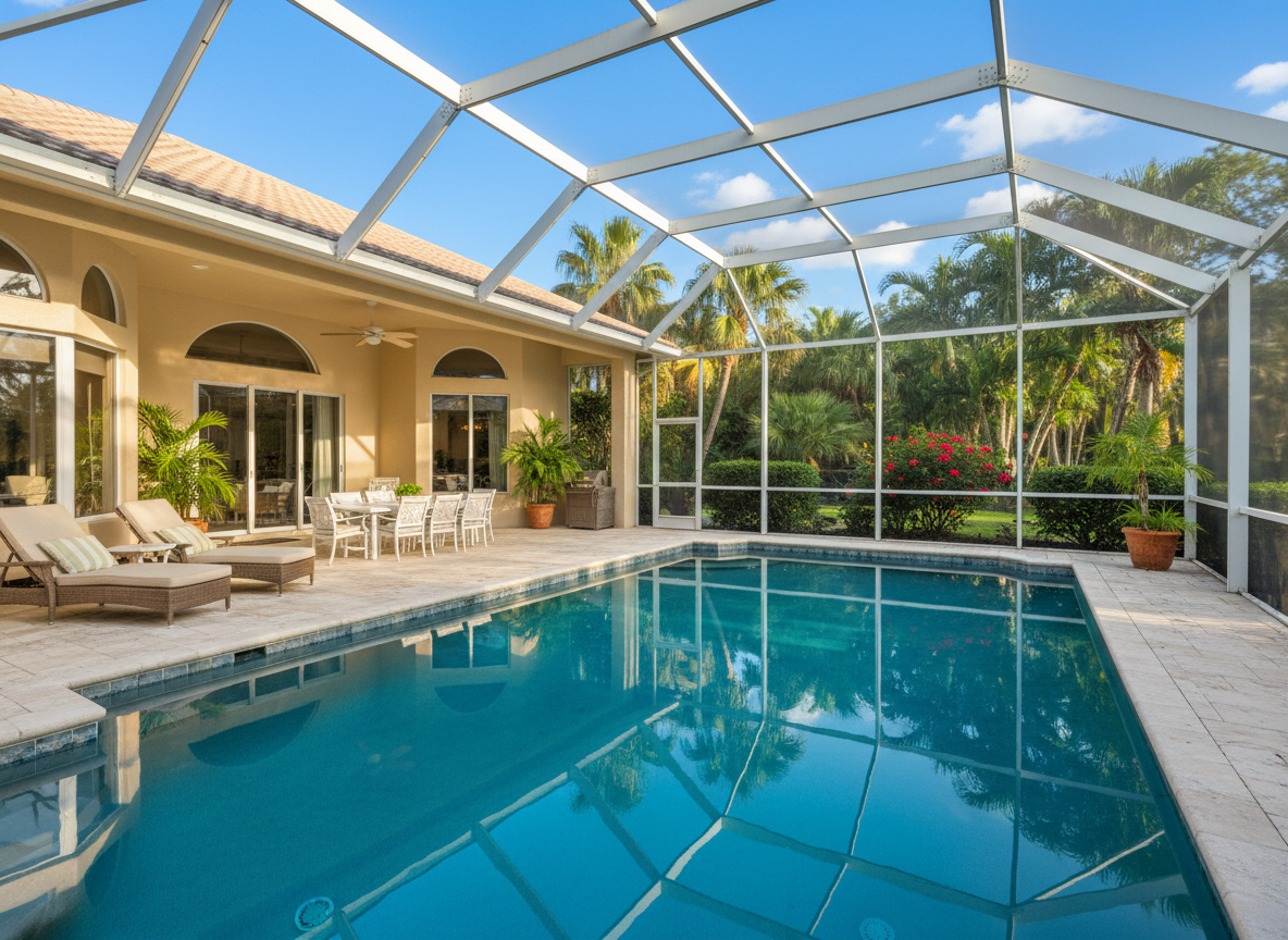 Pool and lanai screening - screen repair, replacement and full enclosure installation